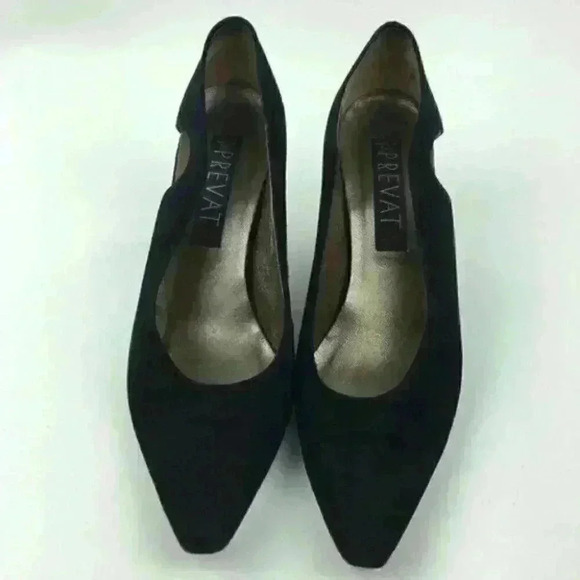 Prevata Heels 6.5 Italian Suede Funky Heel Vintage - Picture 3 of 9